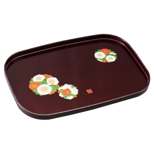 成願義夫 長手盆 花丸春秋【rm235110c10】