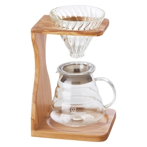 ハリオ V60オリーブウッドスタンドセット【rm244002e01】