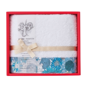 prima rosette using by LIBERTY FABRICS フェイスタオル ブルー【rm25117fcc038】