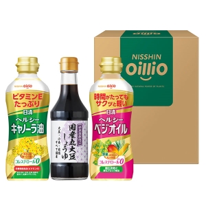 日清オイリオ ヘルシーオイル&国産丸大豆醤油ギフト【rm25053fcc060】