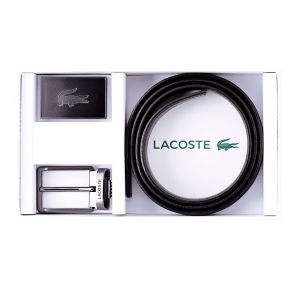 LACOSTE ベルト ブラック/ダークブラウン【rm25144fcc180】