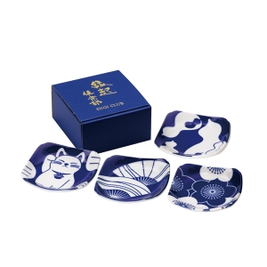 藍染縁起 角皿揃【rm25149fcc104】