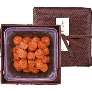 岩惣 紀州産南高梅はちみつ梅竹籠入 IMI-G600【rm26063fcd024】