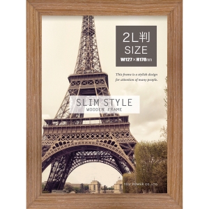 スリムスタイル木製フレーム（キャビネサイズ） ウォールナットブラウン SW-00803【rm26139fcd028】