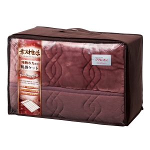 素材生活 抗菌・防臭+消臭&吸湿発熱わた使用 肌掛ケット レッド【rm25b056gc096】
