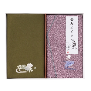 刺繍入り金封包み&金封ふくさ 紫蓮【rm25b063gc054】
