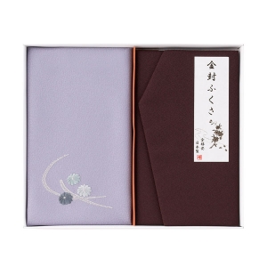 刺繍入り金封包み&金封ふくさ 紫【rm25b063gc042】