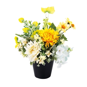 【メーカー直送】SC触媒加工 アーティフィシャルフラワー供花 睦み イエロー【一部地域配送不可】【rm25b064gc058】