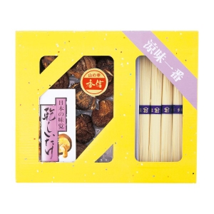 乾物家 国産椎茸と手延そうめん御詰合せ KBY-AE3【rm26c103gc016】