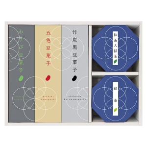 〈豆和菓〉 豆菓子・お茶詰合せ【rm246058c02】