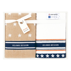 BEAMS DESIGN NEW STAR GIFT フェイスタオル2枚セット【rm246042c03】