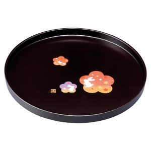 花舞うさぎ 丸盆 2205027【rm268094c07】