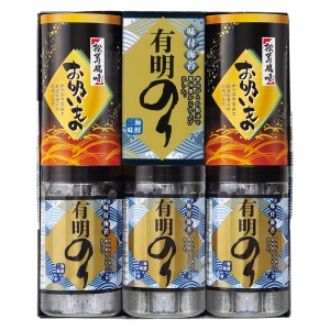 有明のり・永谷園松茸風味お吸い物詰合せ ZFA-25【rm268138c02】