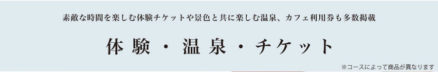 体験・温泉・チケット